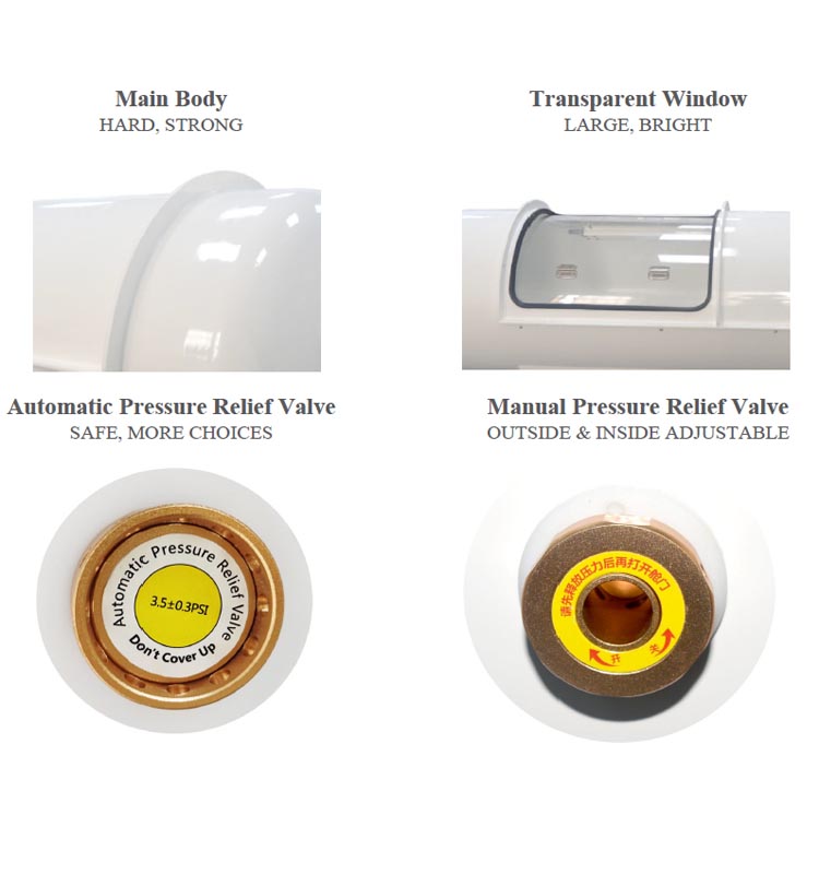 Hard Shell Horizontal Hyperbaric Oxygen Chamber