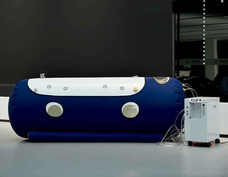 Portable Lay Down Soft Type Hyperbaric Oxygen Chamber in Blue Color Portable Lay Down Soft Type Hyperbaric Oxygen Chamber in Blue Color