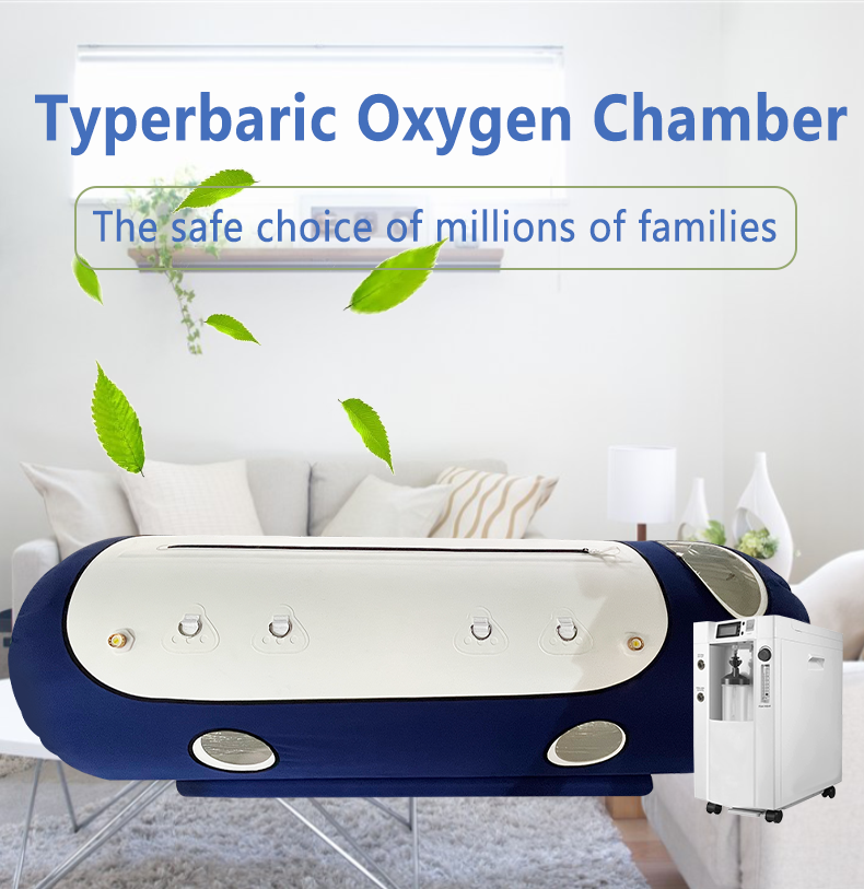 Portable Lay Down Soft Type Hyperbaric Oxygen Chamber in Blue Color