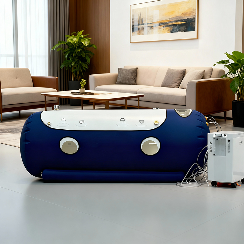 Portable Lay Down Soft Type Hyperbaric Oxygen Chamber in Blue Color