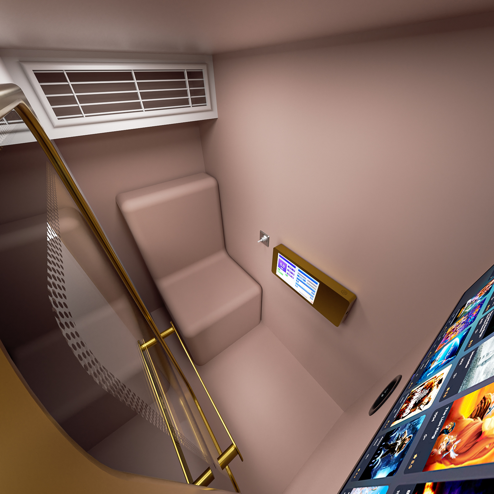 Single-person luxury integrated hyperbaric oxygen chamber